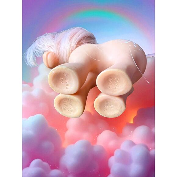 1982 My Little Pony G1 Cotton Candy – Concave Hoof, Pink Body, White Spots, Pink - Picture 5 of 5
